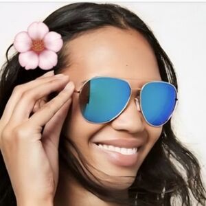 Michael Kors Silver Aviator Sunglasses